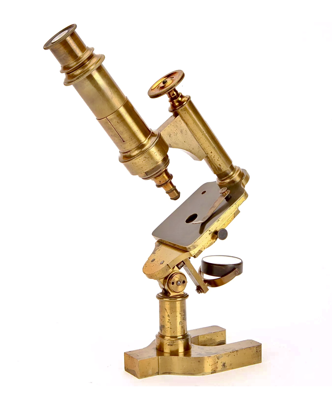 91. Microscopio monocular fabricado por Neumann. Konisberg. Alemania. 1900.