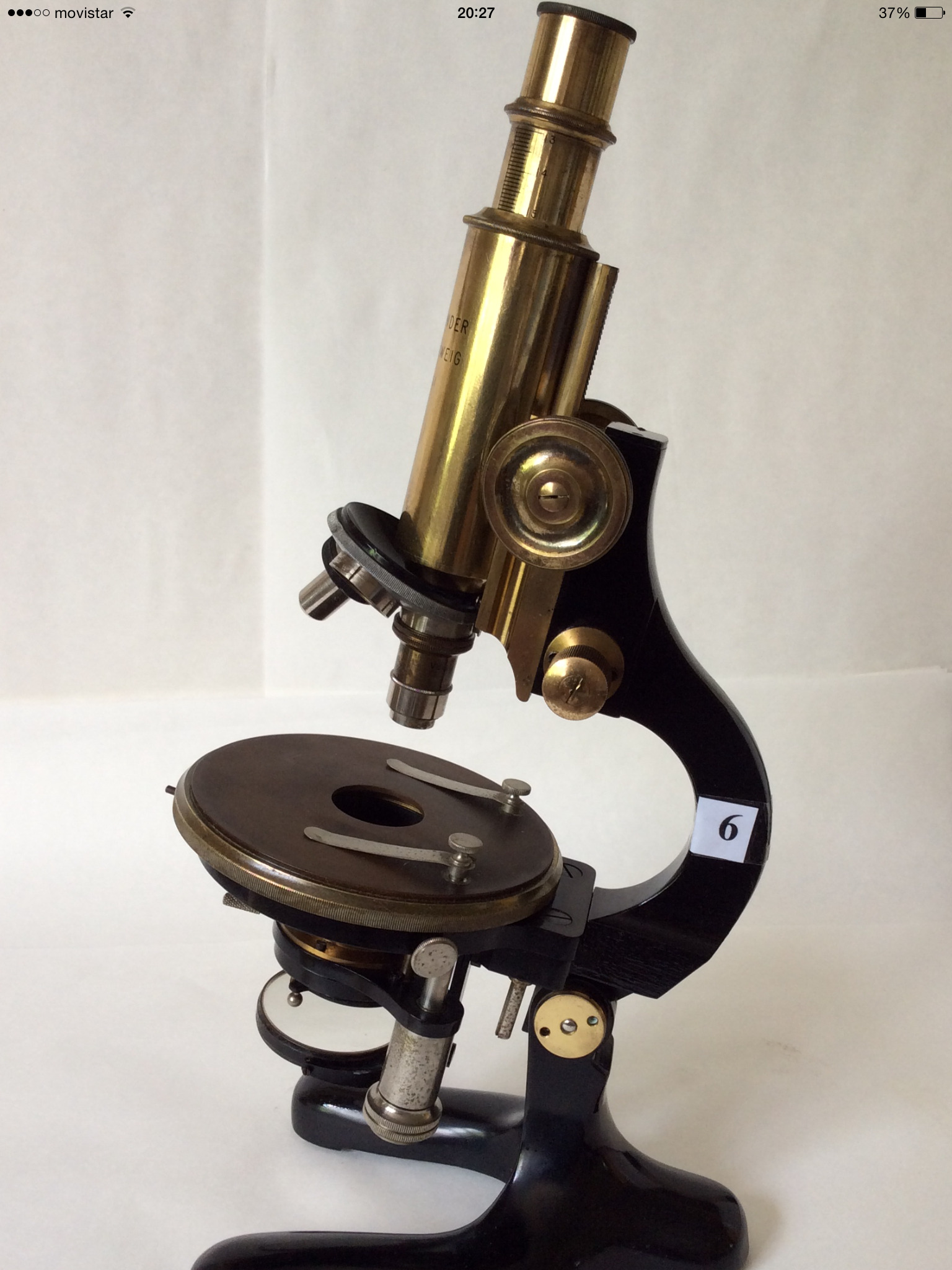19. Microscopio monocular Ernst Leitz. Alemania 1892-1900.