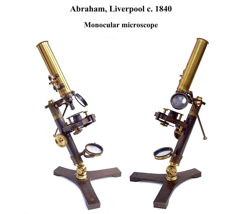Microscopio tipo Cary. Gardner. Belfast. c.1809.
