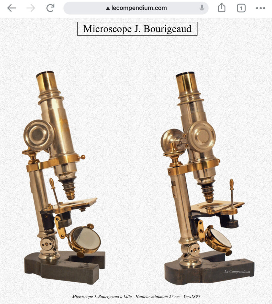Microscopio Tipo Varley. Bourigeaud J. Lille c.1895.