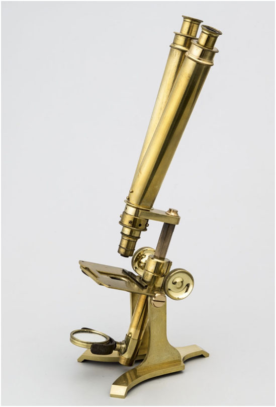 Microscopio Binocular Charles Baker.1876. Londres.