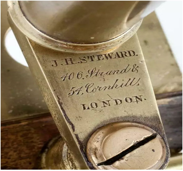 63a. Microscopio monocular J. H. Steward. c.1770.2