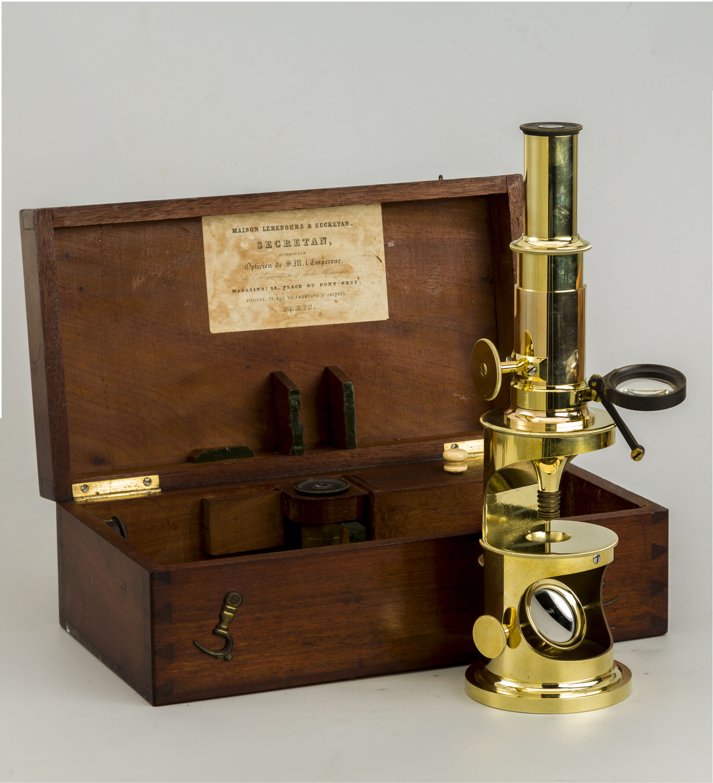 52e. Microscopio de barril. Lerebours & Secrétan. Paris. c. 1840