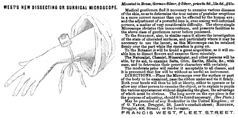 Figura 2. Anuncio en el Medico-Chirurgical Review, 1840.